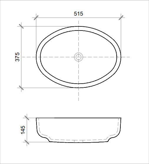 New Form Grand Oval Vessel Basin  - Moss