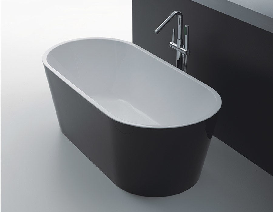 Best BM Oslo 1500 Freestanding Bathtub - Black