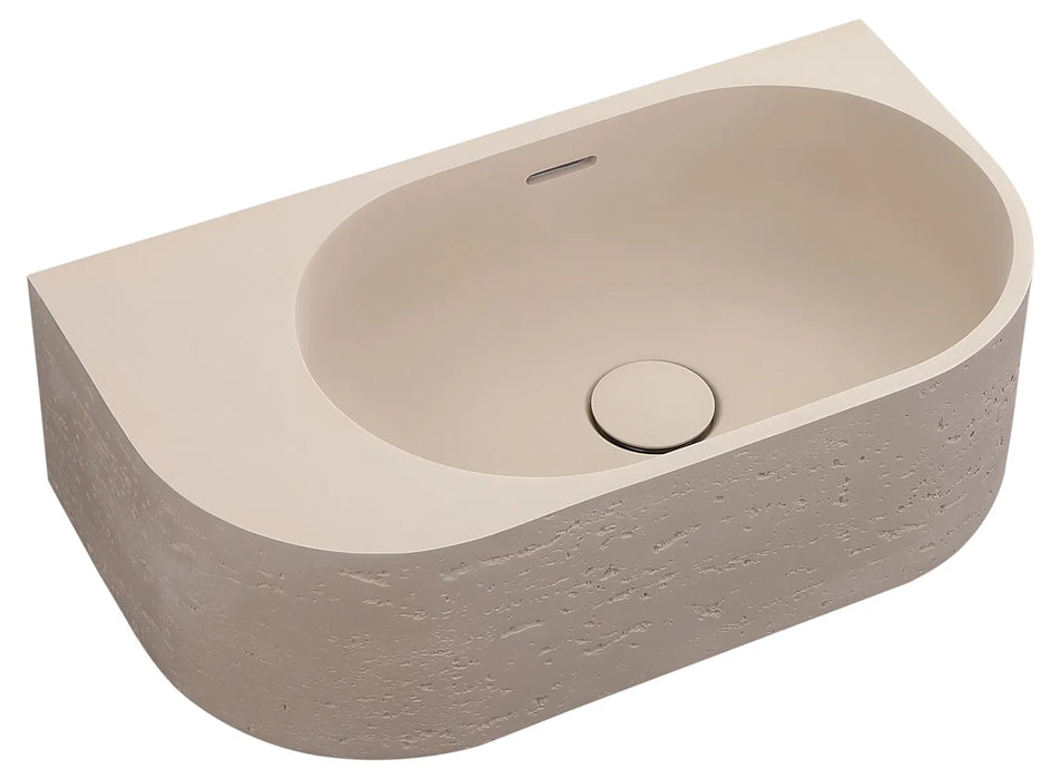 Bella Vista Elysia Basin 500 x 275 x 150mm (Left-Hand) Latte