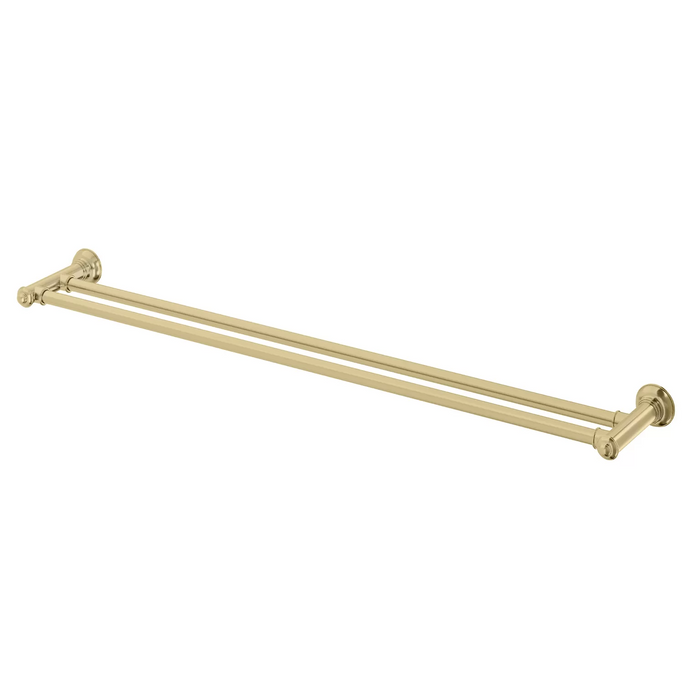 Phoenix Cromford Double Towel Rail 800mm, Brushed Gold