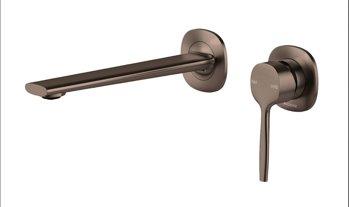 Phoenix Vask SwitchMix Wall Basin / Bath Mixer Set 200mm  Brushed Bronze