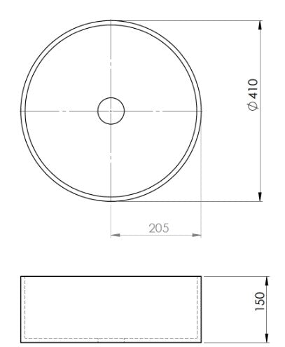 New Form Grand Round Vessel Basin  -  Burgundy