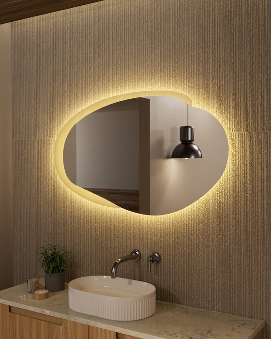 AULIC EVANSTON LED MIRROR WITH MATTE WHITE ACRYLIC EDGE 1300*763MM