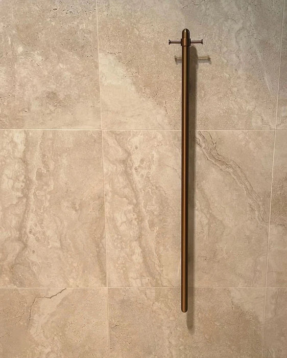 Meir Heated Vertical Towel Rail, Lustre Bronze