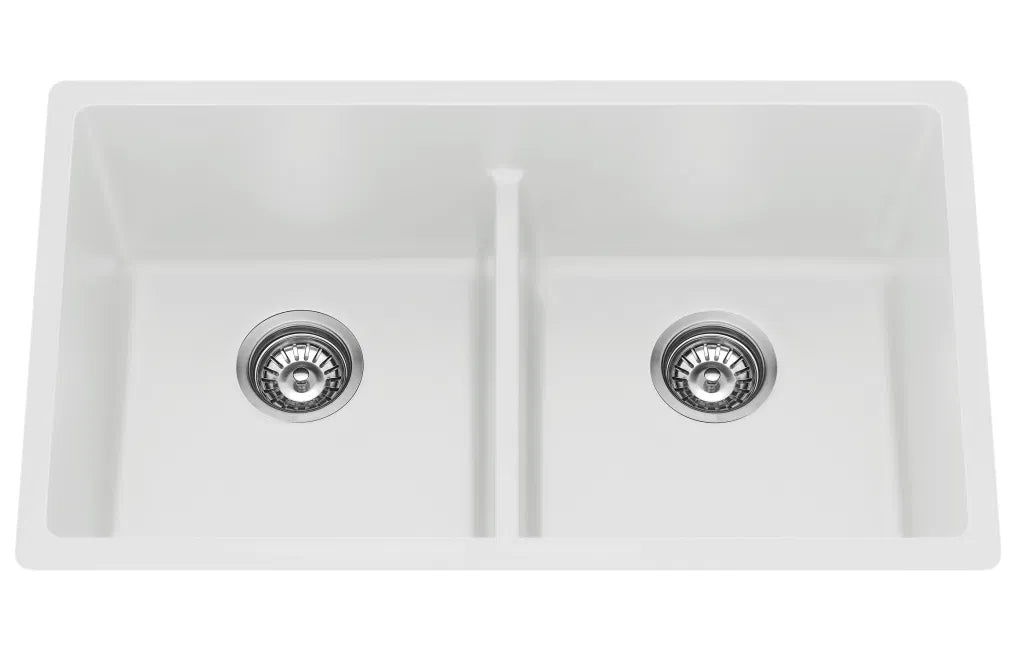 Bella Vista Fomos Sink 790 x 460mm - Double Bowl White