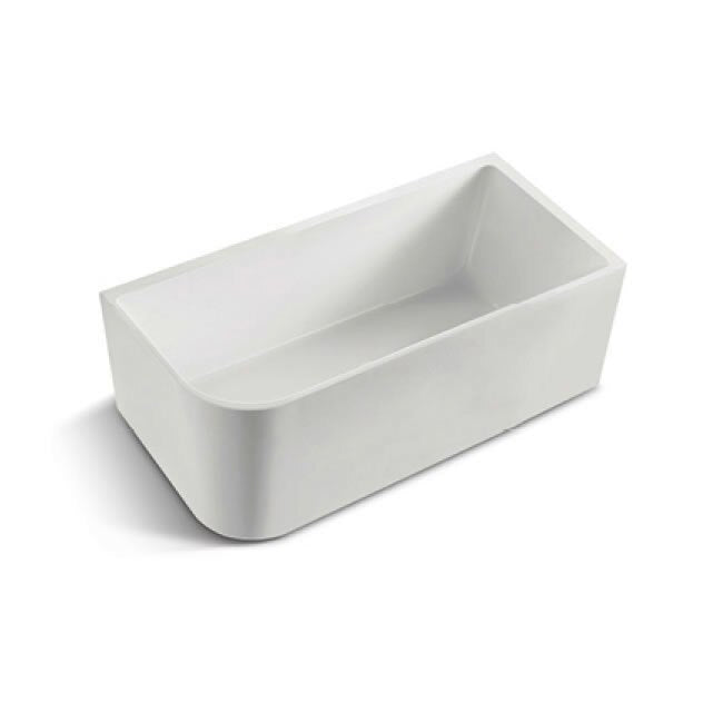 BNK Modica 1500 Acrylic Right Hand Corner Bath - Matte White