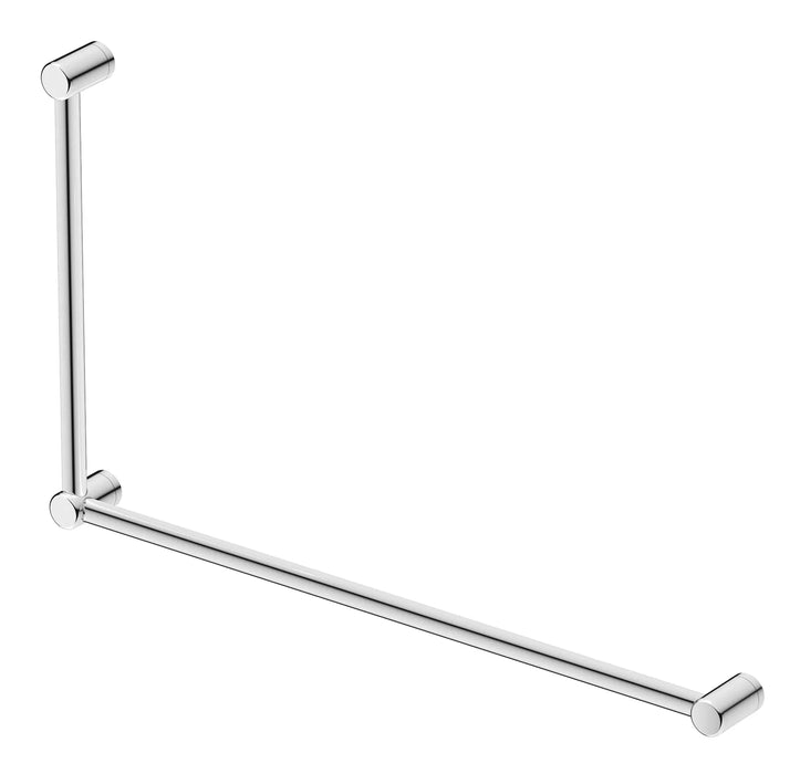 DDA 600x1000mm - 90 Degree Grab Rail - Brushed Nickel