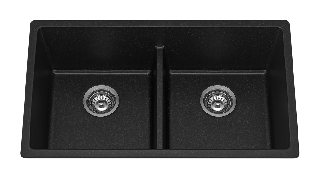 Bella Vista Fomos Sink 790 x 460mm - Double Bowl Black