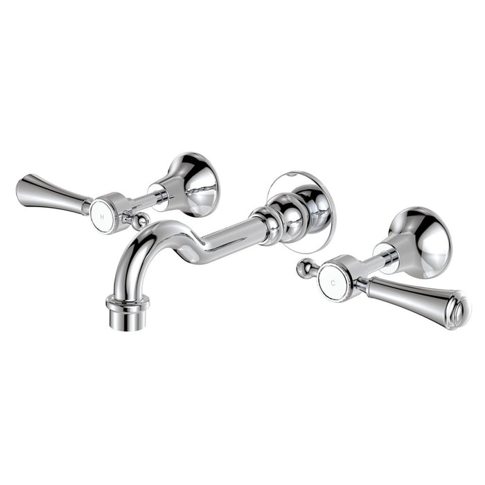 Fienza Lillian Lever Basin/Bath Set Wall Set, Chrome