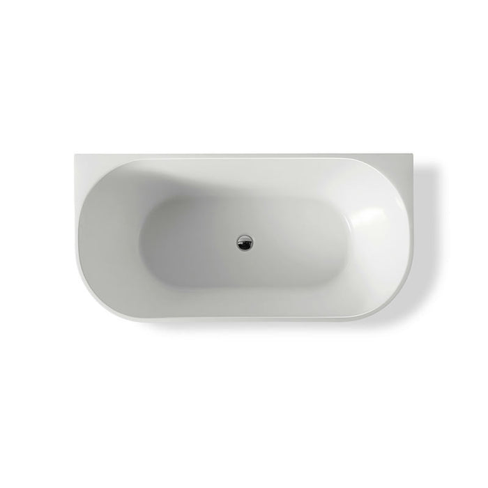 BNK Cortona 1700 Acrylic Back to Wall Bath - Matte White