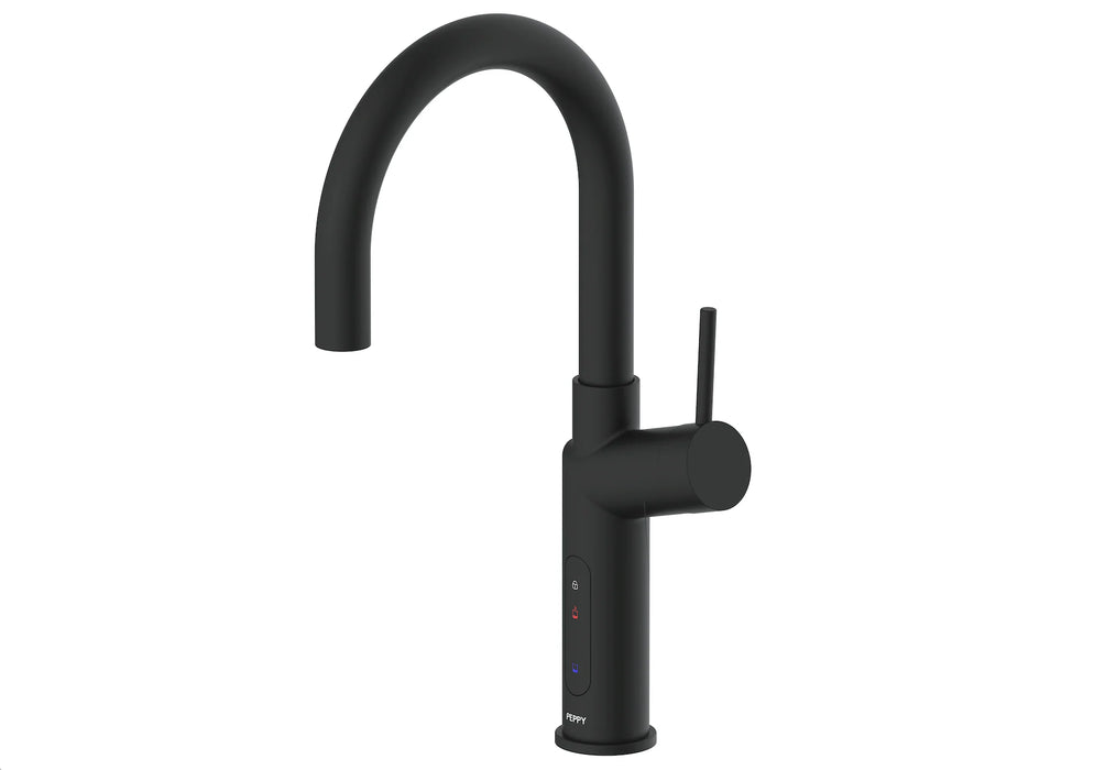 Peppy Taps Signature 4in1 Touch Control Boiling Chilled Kitchen Mixer - Matte Black