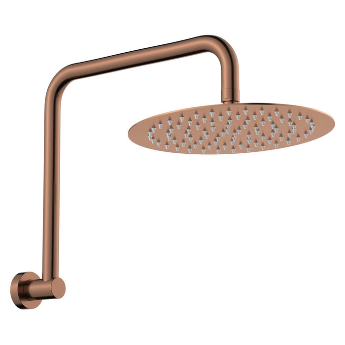 Fienza Kaya Gooseneck Shower Arm Set, Brushed Copper