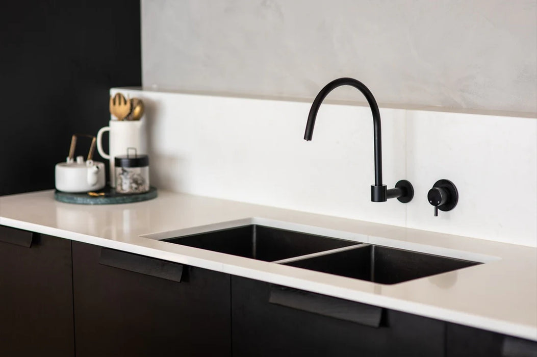 Meir Round Wall Mixer, Finish Kit, Matte Black