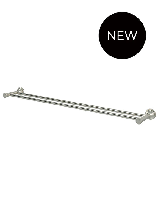 Meir Harrington Double Towel Rail Brushed Nickel