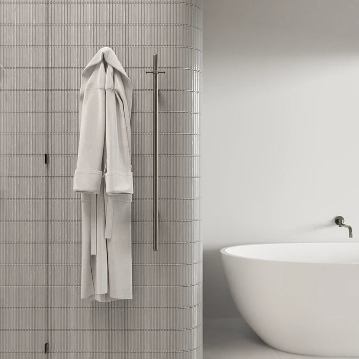 Meir Heated Vertical Towel Rail, Chrome