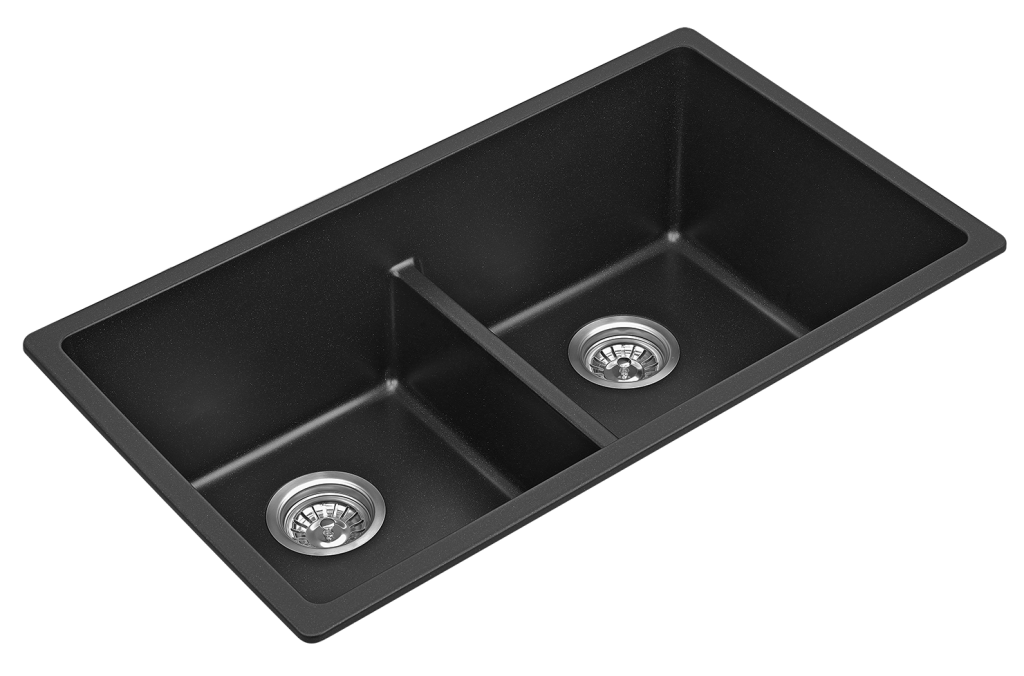 Bella Vista Fomos Sink 790 x 460mm - Double Bowl Black