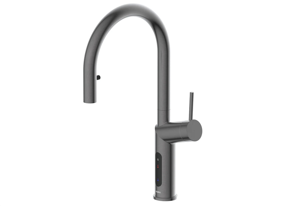 Peppy Taps Signature 4in1 Pullout Touch Control Boiling Chilled Kitchen Mixer - Gun Metal Grey