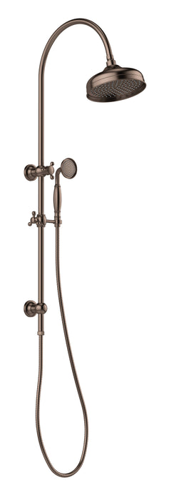 Phoenix Cromford Twin Shower 210mm Rose Brushed Bronze