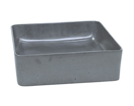 New Form Rounded Square Vessel Basin  -  Burgundy