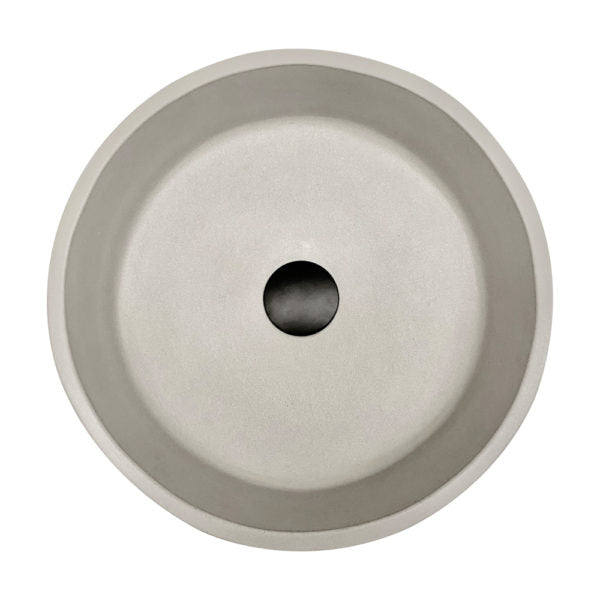 New Form Mid Round Concrete Vessel Basin  -  Burgundy