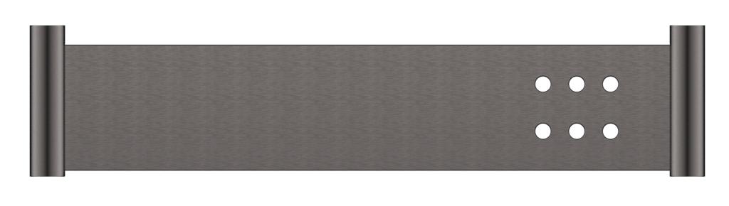 Mica Stainless Shelf - 400mm - Gunmetal