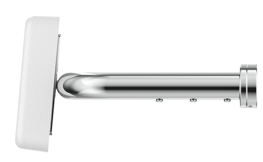 Mica Care DDA Backrest - White Cushion - Chrome (BOM)