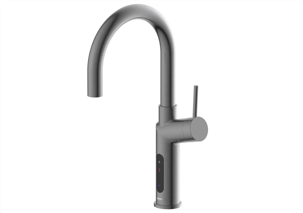 Peppy Taps Signature 4in1 Touch Control Boiling Chilled Kitchen Mixer - Gun Metal Grey