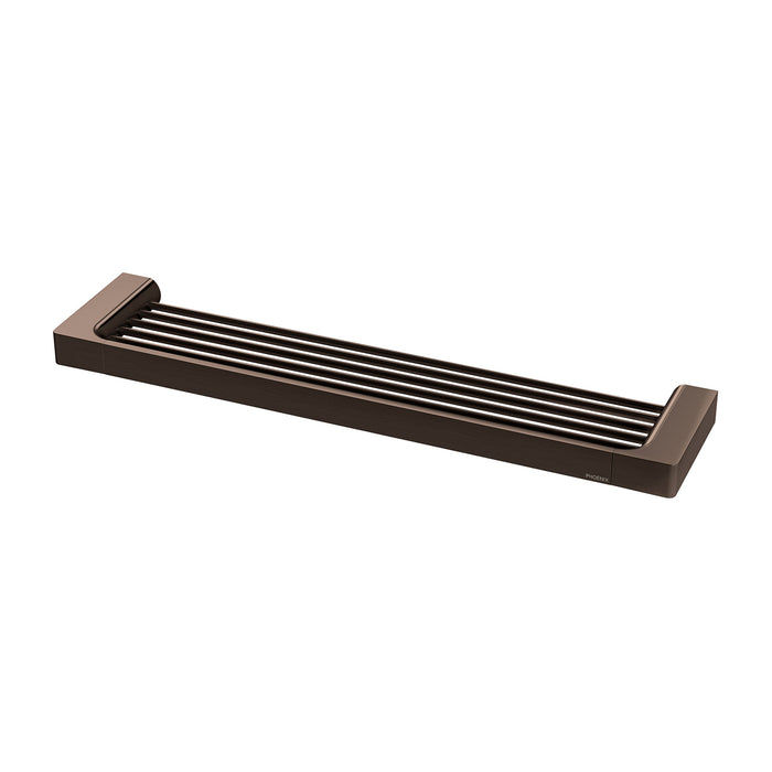 Phoenix Gloss Shower Shelf - Brushed Bronze