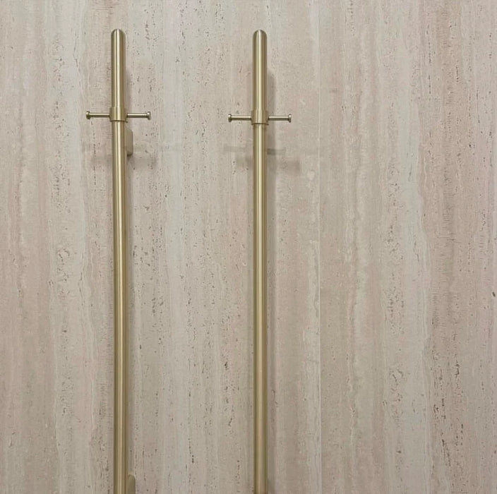 Meir Heated Vertical Towel Rail, Tiger Bronze