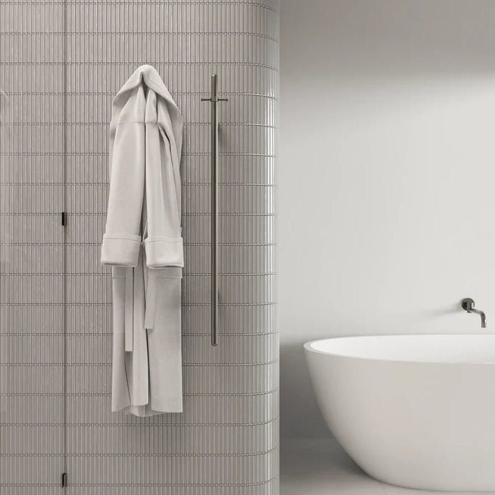 Meir Heated Vertical Towel Rail, Tiger Bronze