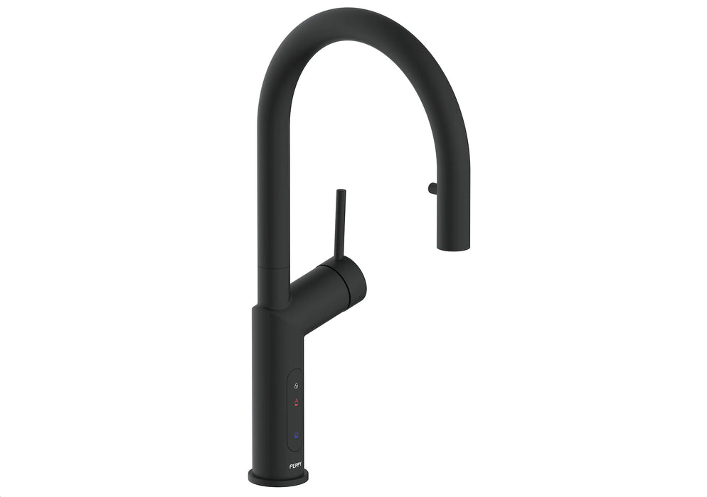 Peppy Taps Signature 4in1 Pullout Touch Control Boiling Chilled Kitchen Mixer - Matte Black