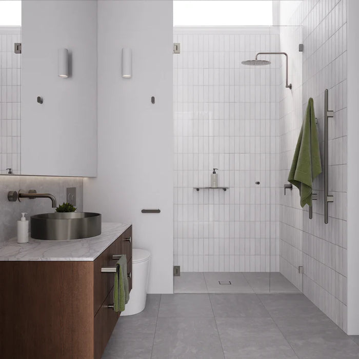 Meir Heated Vertical Towel Rail, Shadow