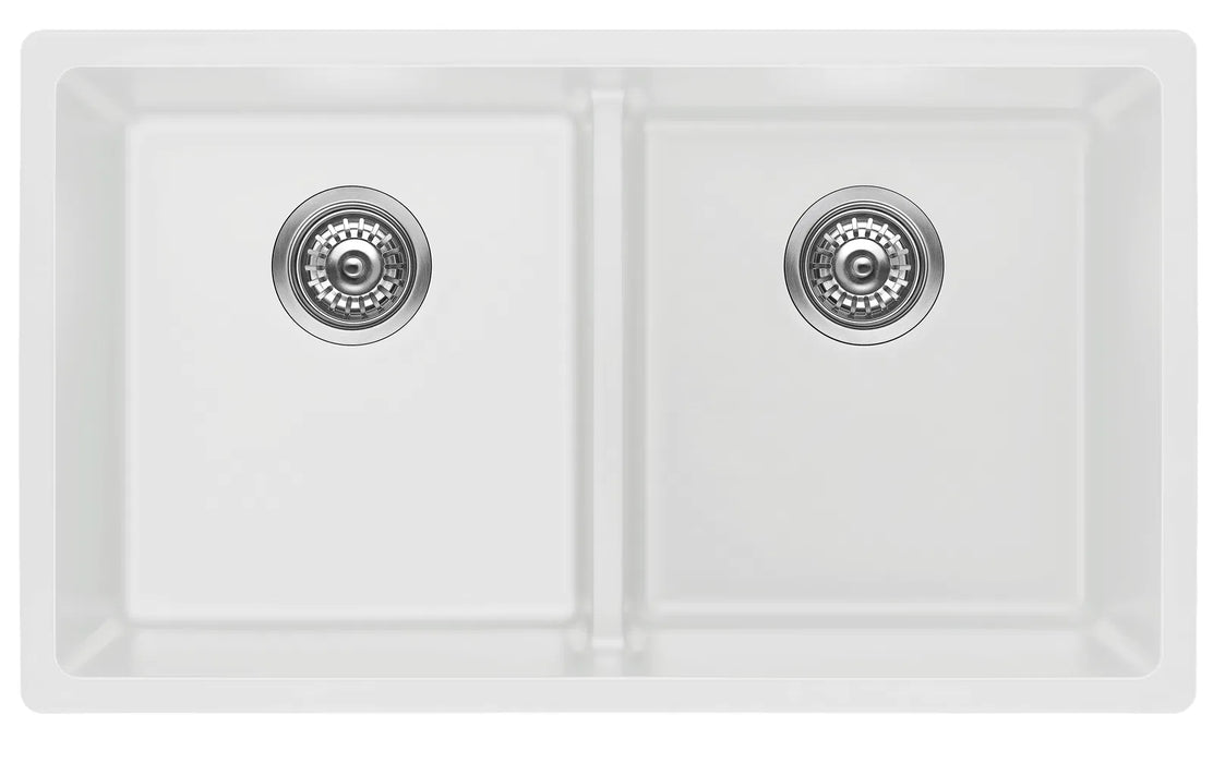Bella Vista Fomos Sink 790 x 460mm - Double Bowl White