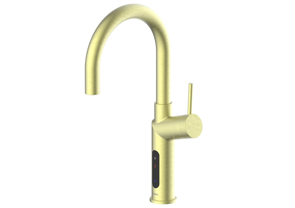 Peppy Taps Signature 4in1 Touch Control Boiling Chilled Kitchen Mixer - Brushed Brass Gold