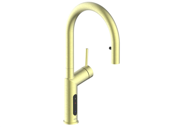 Peppy Taps Signature 4in1 Pullout Touch Control Boiling Chilled Kitchen Mixer - Brushed Brass Gold