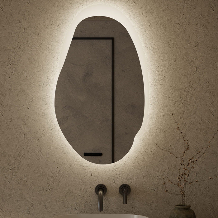 AULIC EVANSTON LED MIRROR WITH MATTE WHITE ACRYLIC EDGE 530*900MM