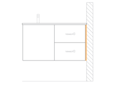 Single Infill 16mm Right Side (Cabinet will be reduced by 10mm)