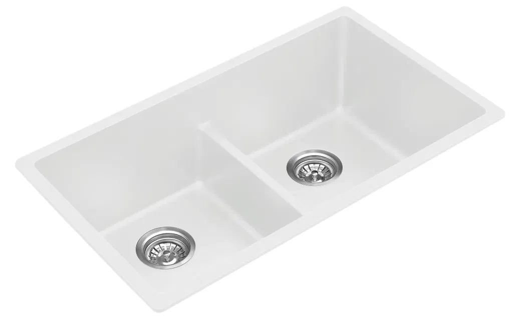 Bella Vista Fomos Sink 790 x 460mm - Double Bowl White