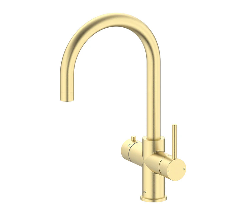 Peppy Taps 4 in 1 - Boiling, Chilled Brushed Brass Gold