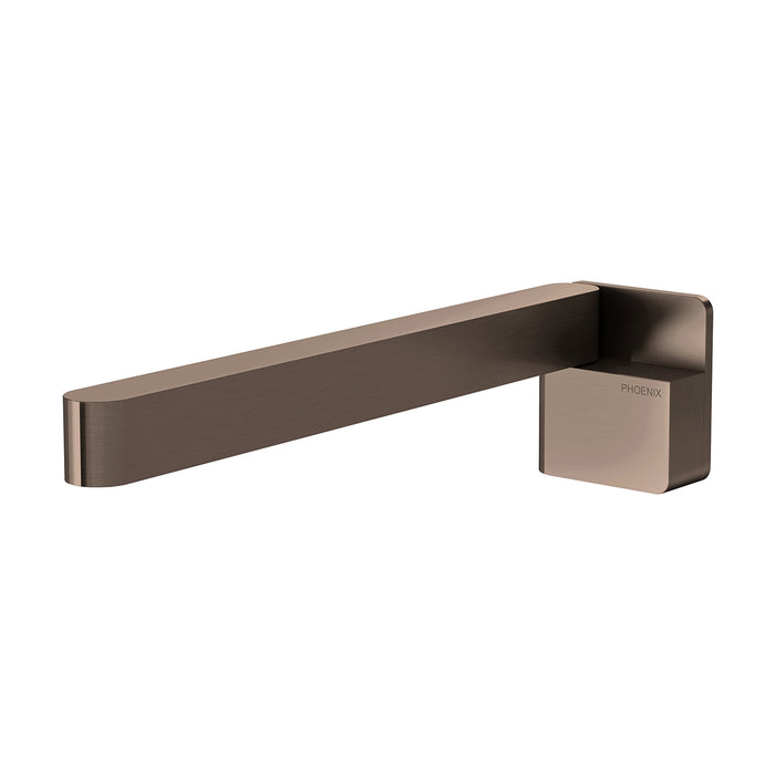 Phoenix Designer Swivel Bath Outlet 230mm Square, Brushed Bronze