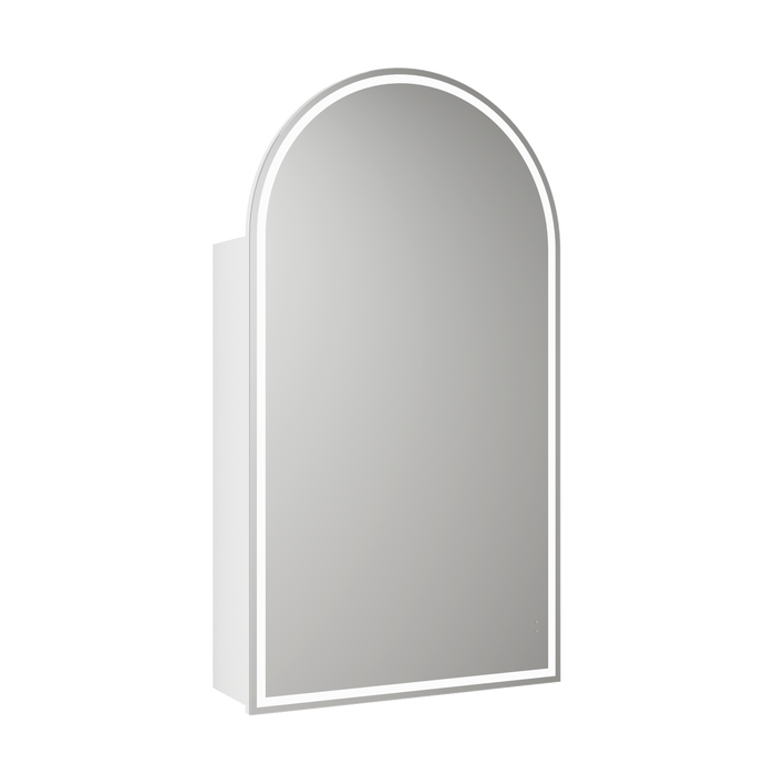 AULIC CANTERBURY ARCH LED MATTE WHITE SHAVING CABINET 500*900*150MM