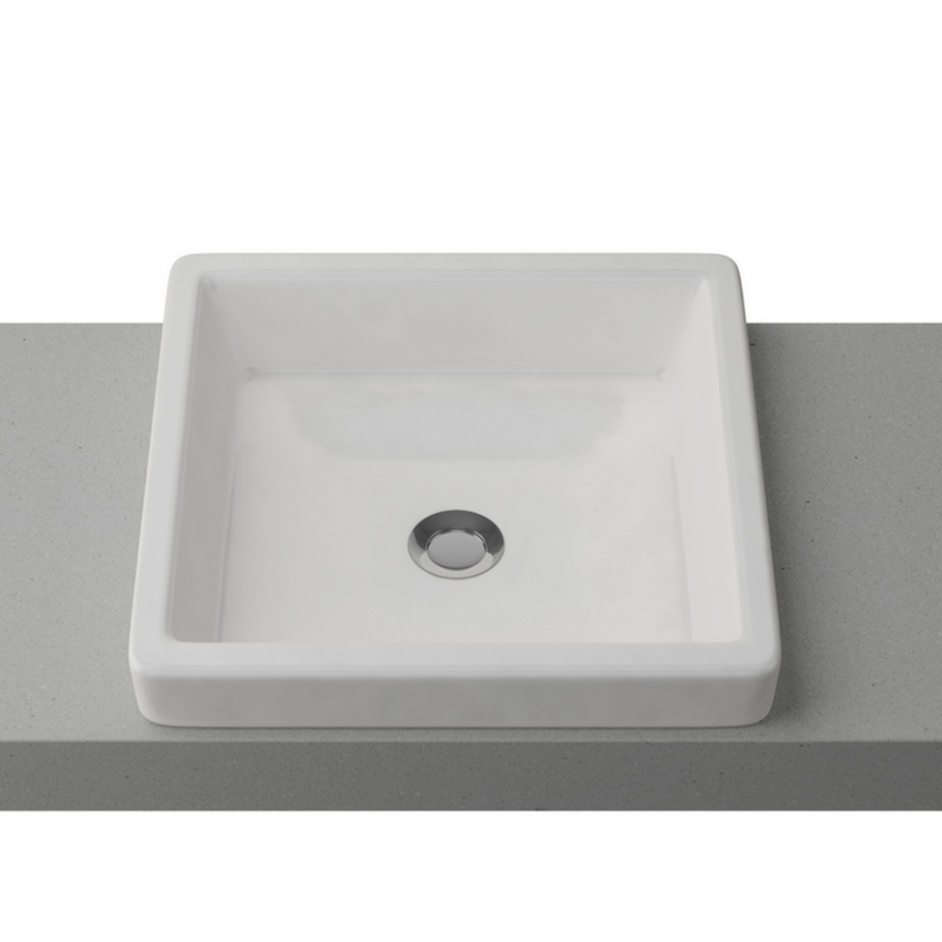 Timberline Modex Semi-Inset White Gloss Basin — Yeomans