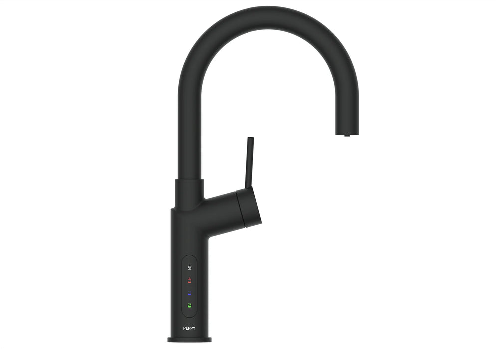 Peppy Taps Signature 5in1 Touch Control Boiling Chilled Soda Kitchen Mixer - Matte Black