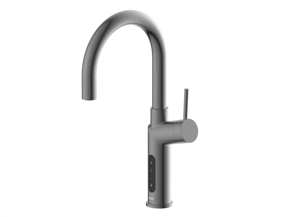 Peppy Taps Signature 5in1 Touch Control Boiling Chilled Soda Kitchen Mixer - Gun Metal Grey