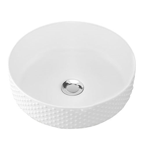 Timberline Allure Dimple Above Counter  Basin 360mm, Matte White