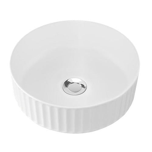 Timberline Allure Flute Above Counter  Basin 360mm, Matte White