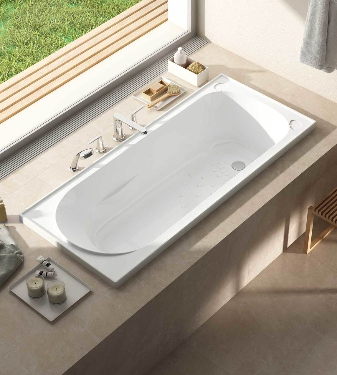 Oceano Civic 1500mm Acrylic Inset Bath Gloss White — Yeomans