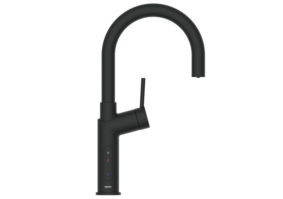 Peppy Taps Signature 4in1 Touch Control Boiling Chilled Kitchen Mixer - Matte Black