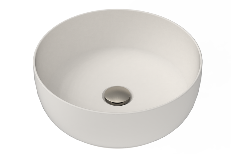 Adp Glam Round Above Counter Basin, Matte Pearl