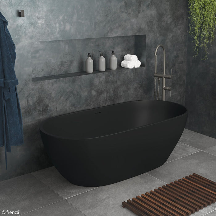 Fienza Luciana Freestanding 1500mm Stone Bath Matte Black